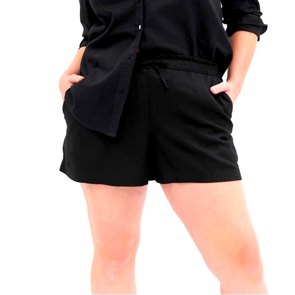 BOGO 50% Summer sale 4" Mid Rise Linen Pull-On Shorts